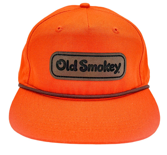 front view of the orange Old Smokey hat