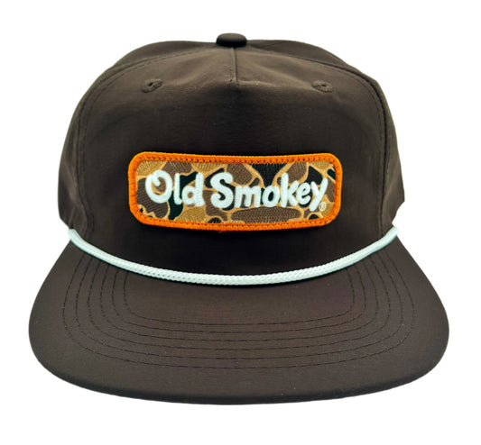 Brown cap with 'Old Smokey' logo