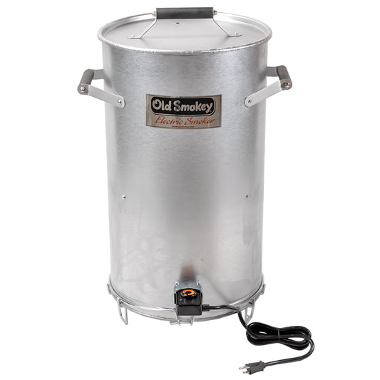 Old Smokey electric smoker on a white background