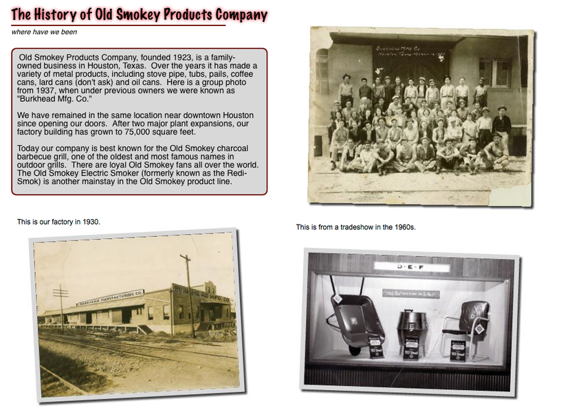 The History of Old Smokey Products Company