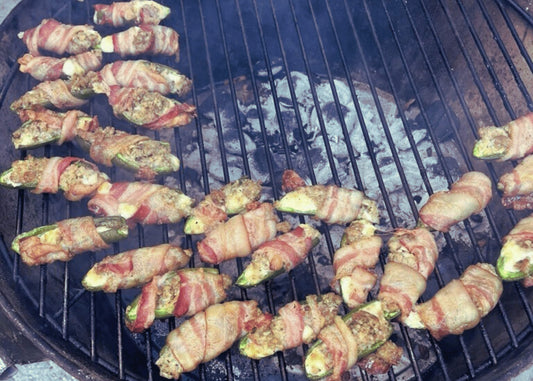 Old Smokey Bacon Wrapped Boudin Stuffed Jalapeño Poppers