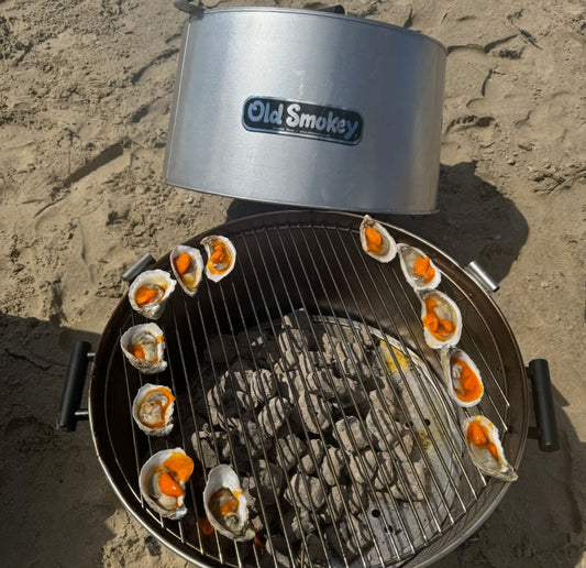 Tailgate Grilled Oysters with Garlic Parmesan Butter