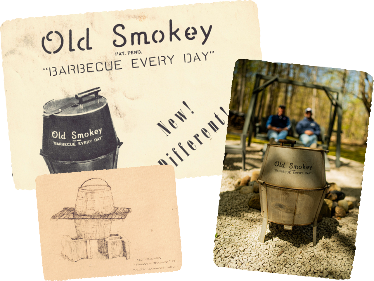 Collage of vintage Old Smokey photos