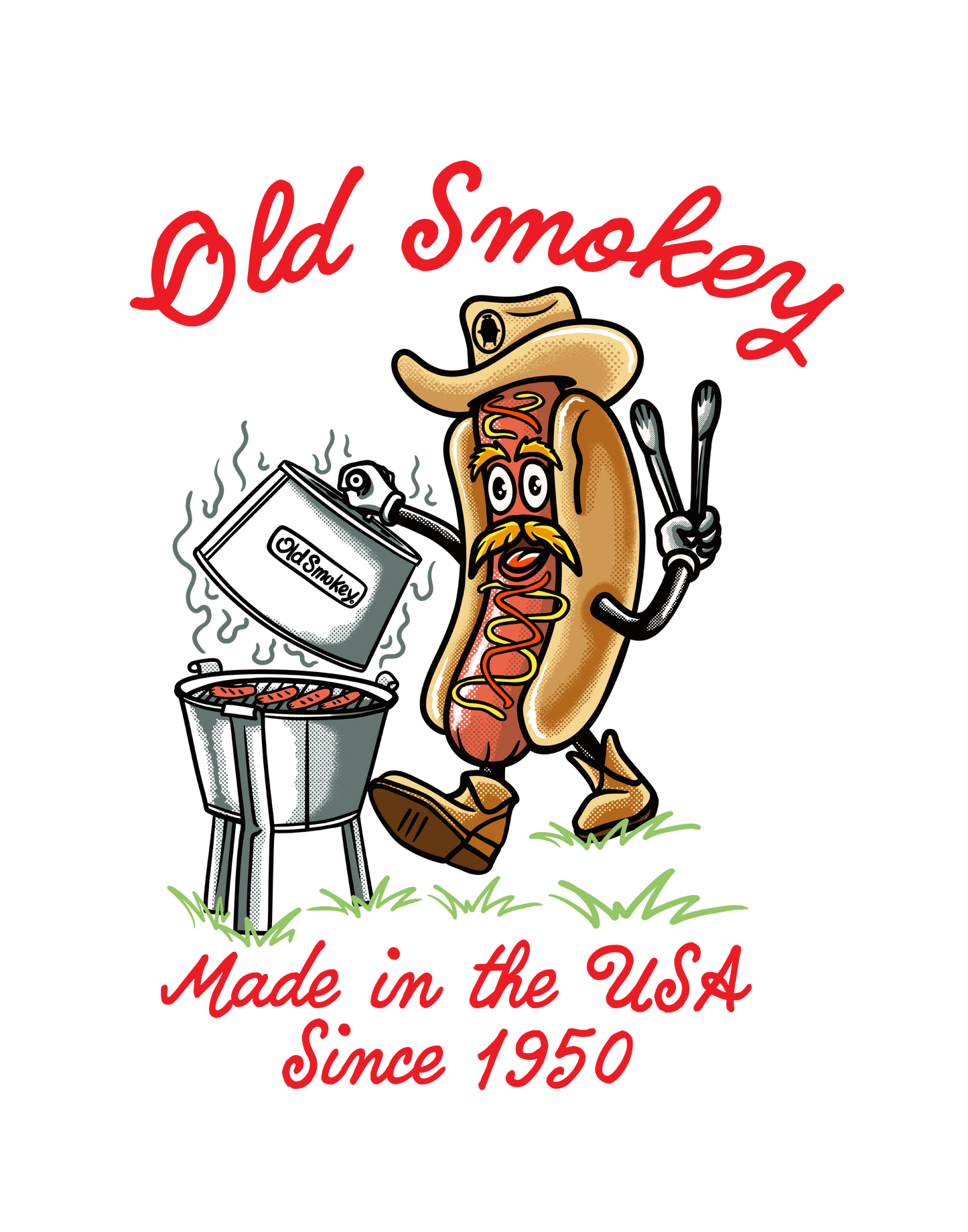 Old Smokey Hot Dog Sticker