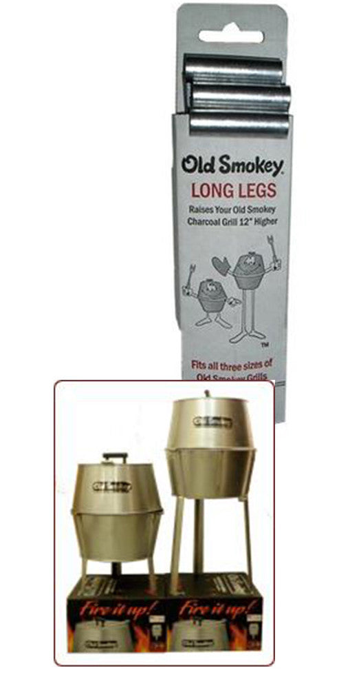 Long Legs for Old Smokey Charcoal Grills - Set of 3 Legs